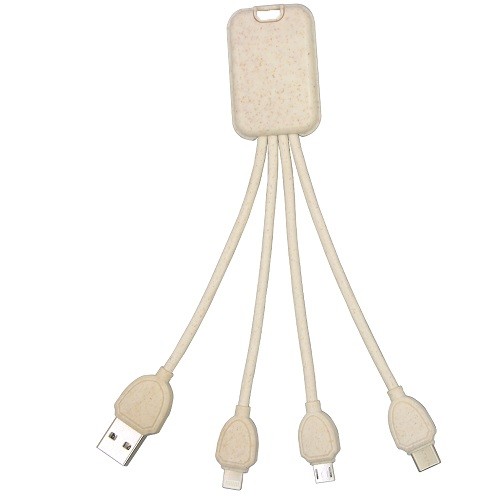 Wheat Straw 4 in 1 Charging Cable