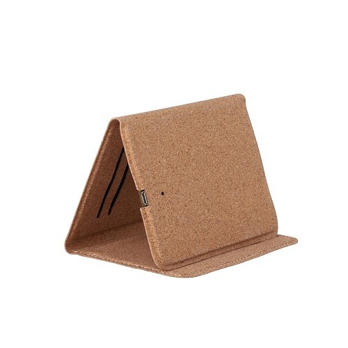 Foldable Cork Wireless Charger Stand with card holder