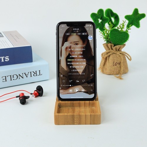Bamboo Wireless Charger with Desk Organizer 