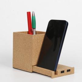 Cork Multifunctional Pen Holder Charger